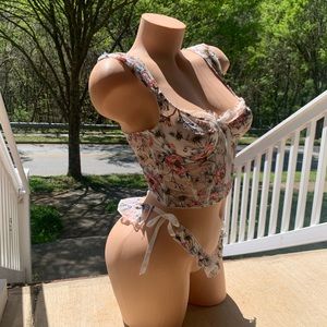 Dream Angels Victoria’s Secret Rare Matching Bra Panties Set Corset Top Tie-side